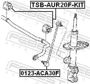 Reparatursatz, Stabilisatorlager Vorderachse beidseitig FEBEST TSB-AUR20F-KIT Bild Reparatursatz, Stabilisatorlager Vorderachse beidseitig FEBEST TSB-AUR20F-KIT