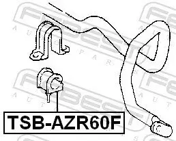 Lagerung, Stabilisator Vorderachse FEBEST TSB-AZR60F Bild Lagerung, Stabilisator Vorderachse FEBEST TSB-AZR60F