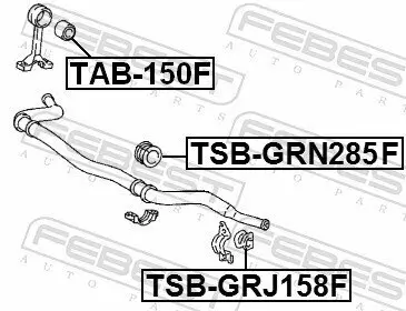 Lagerung, Stabilisator FEBEST TSB-GRN285F Bild Lagerung, Stabilisator FEBEST TSB-GRN285F