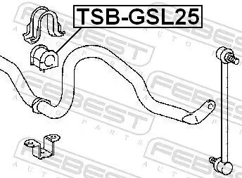 Lagerung, Stabilisator FEBEST TSB-GSL25 Bild Lagerung, Stabilisator FEBEST TSB-GSL25