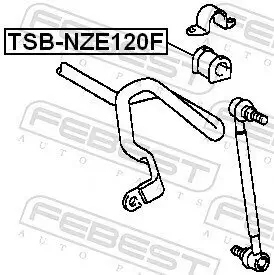 Lagerung, Stabilisator FEBEST TSB-NZE120F Bild Lagerung, Stabilisator FEBEST TSB-NZE120F