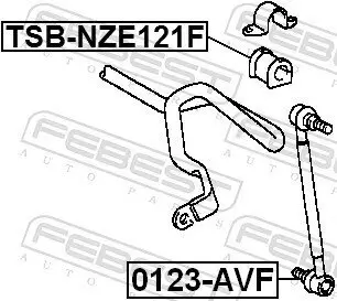 Lagerung, Stabilisator FEBEST TSB-NZE121F Bild Lagerung, Stabilisator FEBEST TSB-NZE121F