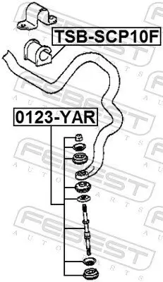 Lagerung, Stabilisator Vorderachse FEBEST TSB-SCP10F Bild Lagerung, Stabilisator Vorderachse FEBEST TSB-SCP10F