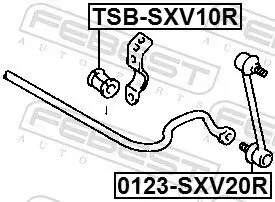 Lagerung, Stabilisator FEBEST TSB-SXV10R Bild Lagerung, Stabilisator FEBEST TSB-SXV10R