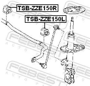 Lagerung, Stabilisator FEBEST TSB-ZZE150R Bild Lagerung, Stabilisator FEBEST TSB-ZZE150R