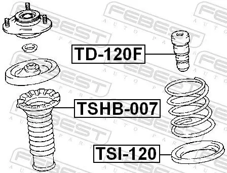 Schutzkappe/Faltenbalg, Stoßdämpfer FEBEST TSHB-007 Bild Schutzkappe/Faltenbalg, Stoßdämpfer FEBEST TSHB-007