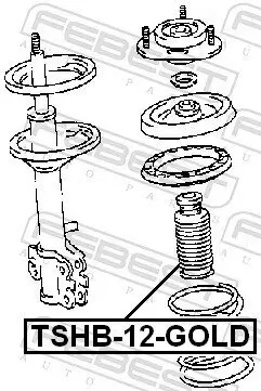 Staubschutzsatz, Stoßdämpfer Vorderachse FEBEST TSHB-12-GOLD Bild Staubschutzsatz, Stoßdämpfer Vorderachse FEBEST TSHB-12-GOLD
