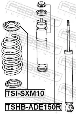 Schutzkappe/Faltenbalg, Stoßdämpfer Hinterachse FEBEST TSHB-ADE150R Bild Schutzkappe/Faltenbalg, Stoßdämpfer Hinterachse FEBEST TSHB-ADE150R
