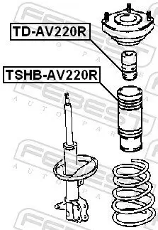 Schutzkappe/Faltenbalg, Stoßdämpfer FEBEST TSHB-AV220R Bild Schutzkappe/Faltenbalg, Stoßdämpfer FEBEST TSHB-AV220R