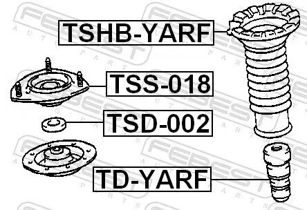 Schutzkappe/Faltenbalg, Stoßdämpfer FEBEST TSHB-YARF Bild Schutzkappe/Faltenbalg, Stoßdämpfer FEBEST TSHB-YARF