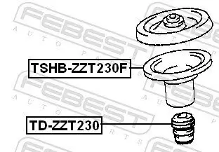 Schutzkappe/Faltenbalg, Stoßdämpfer FEBEST TSHB-ZZT230F Bild Schutzkappe/Faltenbalg, Stoßdämpfer FEBEST TSHB-ZZT230F