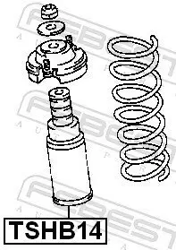 Staubschutzsatz, Stoßdämpfer FEBEST TSHB14 Bild Staubschutzsatz, Stoßdämpfer FEBEST TSHB14