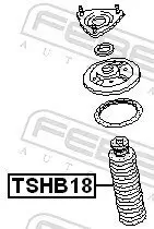 Staubschutzsatz, Stoßdämpfer FEBEST TSHB18 Bild Staubschutzsatz, Stoßdämpfer FEBEST TSHB18