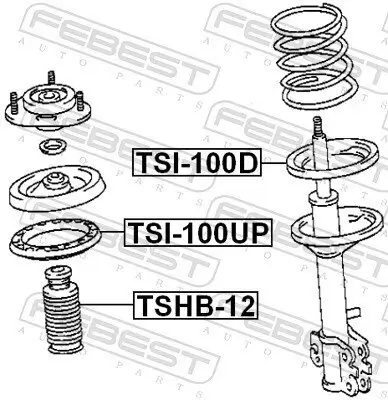 Federteller Vorderachse oben FEBEST TSI-100UP Bild Federteller Vorderachse oben FEBEST TSI-100UP