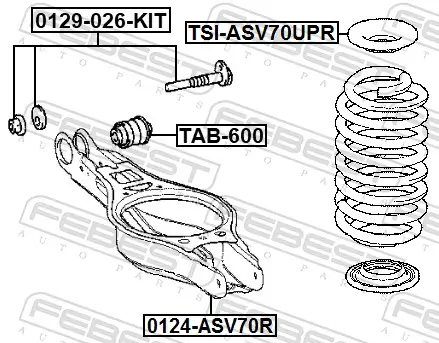 Federteller Hinterachse oben FEBEST TSI-ASV70UPR Bild Federteller Hinterachse oben FEBEST TSI-ASV70UPR