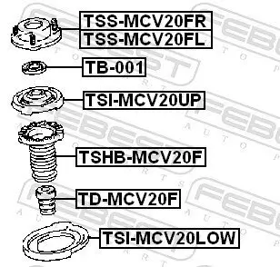 Federteller FEBEST TSI-MCV20LOW Bild Federteller FEBEST TSI-MCV20LOW