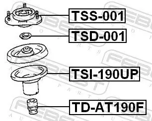 Federbeinstützlager Vorderachse FEBEST TSS-001 Bild Federbeinstützlager Vorderachse FEBEST TSS-001
