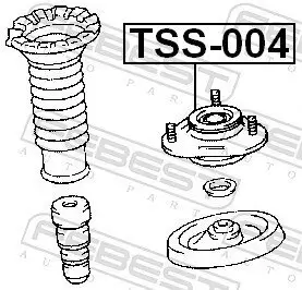 Federbeinstützlager Vorderachse FEBEST TSS-004 Bild Federbeinstützlager Vorderachse FEBEST TSS-004