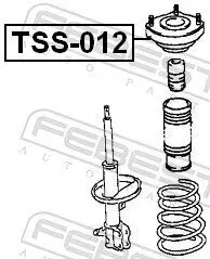 Federbeinstützlager Hinterachse FEBEST TSS-012 Bild Federbeinstützlager Hinterachse FEBEST TSS-012