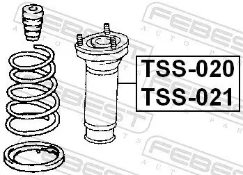 Federbeinstützlager FEBEST TSS-020 Bild Federbeinstützlager FEBEST TSS-020