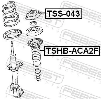 Federbeinstützlager Vorderachse FEBEST TSS-043 Bild Federbeinstützlager Vorderachse FEBEST TSS-043