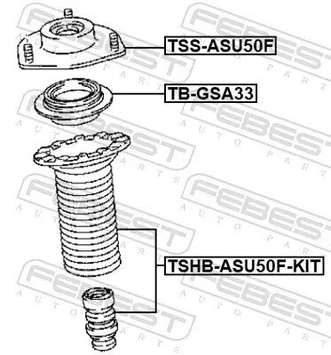 Federbeinstützlager Vorderachse FEBEST TSS-ASU50F Bild Federbeinstützlager Vorderachse FEBEST TSS-ASU50F
