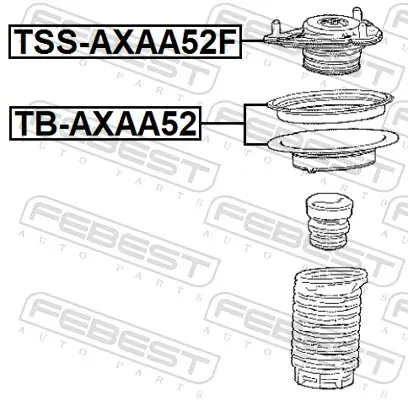 Federbeinstützlager Vorderachse FEBEST TSS-AXAA52F Bild Federbeinstützlager Vorderachse FEBEST TSS-AXAA52F