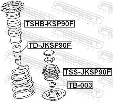 Federbeinstützlager FEBEST TSS-JKSP90F Bild Federbeinstützlager FEBEST TSS-JKSP90F