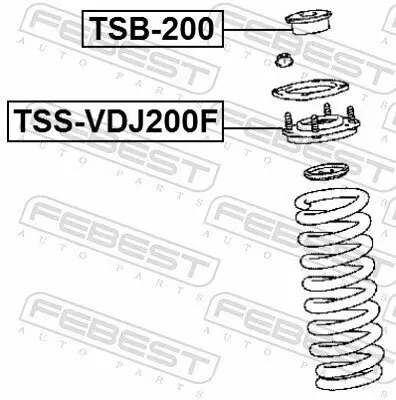 Federbeinstützlager FEBEST TSS-VDJ200F Bild Federbeinstützlager FEBEST TSS-VDJ200F