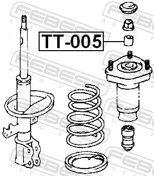 Distanzrohr, Stoßdämpfer FEBEST TT-005 Bild Distanzrohr, Stoßdämpfer FEBEST TT-005