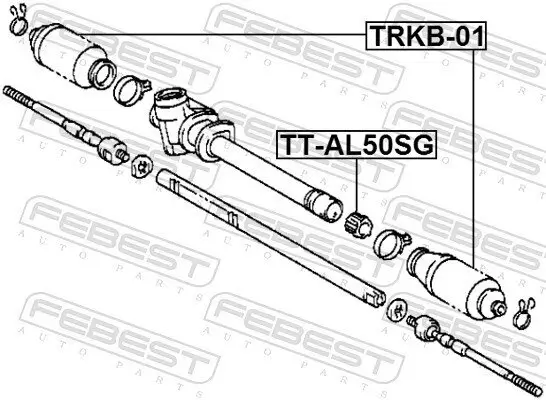 Lagerung, Lenkgetriebe FEBEST TT-AL50SG Bild Lagerung, Lenkgetriebe FEBEST TT-AL50SG