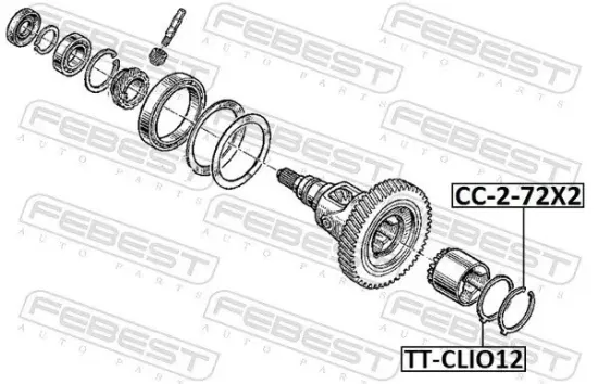 Montagesatz, Faltenbalg Antriebswelle FEBEST TT-CLI012 Bild Montagesatz, Faltenbalg Antriebswelle FEBEST TT-CLI012