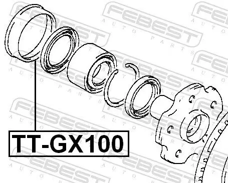 Reparatursatz, Radnabe FEBEST TT-GX100 Bild Reparatursatz, Radnabe FEBEST TT-GX100