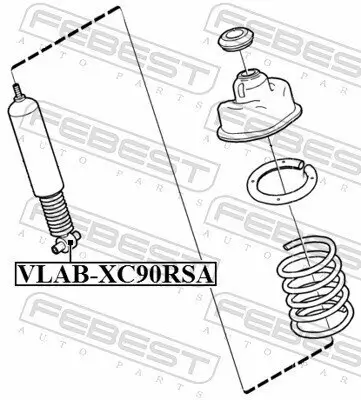 Buchse, Stoßdämpfer FEBEST VLAB-XC90RSA Bild Buchse, Stoßdämpfer FEBEST VLAB-XC90RSA