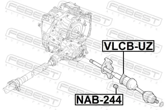 Lager, Antriebswelle FEBEST VLCB-UZ Bild Lager, Antriebswelle FEBEST VLCB-UZ