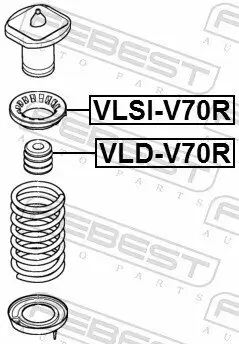 Anschlagpuffer, Federung FEBEST VLD-V70R Bild Anschlagpuffer, Federung FEBEST VLD-V70R