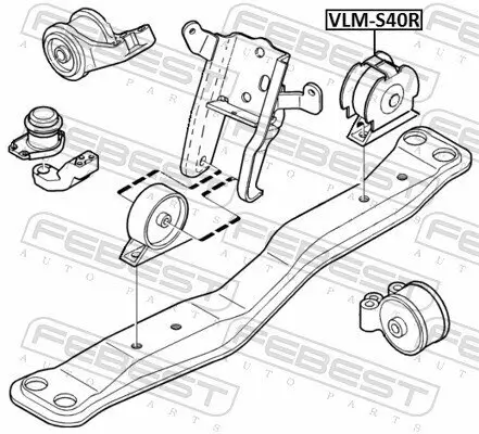 Lagerung, Motor hinten FEBEST VLM-S40R Bild Lagerung, Motor hinten FEBEST VLM-S40R
