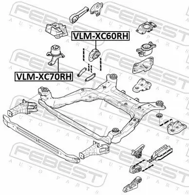 Lagerung, Motor vorne rechts FEBEST VLM-XC60RH Bild Lagerung, Motor vorne rechts FEBEST VLM-XC60RH