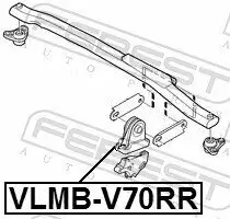 Lagerung, Motor hinten FEBEST VLMB-V70RR Bild Lagerung, Motor hinten FEBEST VLMB-V70RR