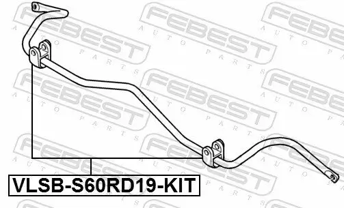 Reparatursatz, Stabilisatorlager hinten FEBEST VLSB-S60RD19-KIT Bild Reparatursatz, Stabilisatorlager hinten FEBEST VLSB-S60RD19-KIT