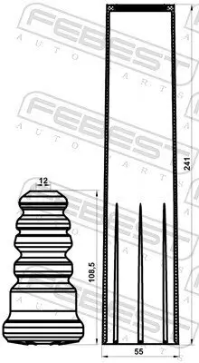 Staubschutzsatz, Stoßdämpfer Hinterachse FEBEST VLSHB-S40IIR-KIT Bild Staubschutzsatz, Stoßdämpfer Hinterachse FEBEST VLSHB-S40IIR-KIT
