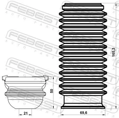 Staubschutzsatz, Stoßdämpfer Vorderachse FEBEST VLSHB-S60F-KIT Bild Staubschutzsatz, Stoßdämpfer Vorderachse FEBEST VLSHB-S60F-KIT
