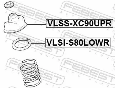 Federbeinstützlager Hinterachse FEBEST VLSS-XC90UPR Bild Federbeinstützlager Hinterachse FEBEST VLSS-XC90UPR