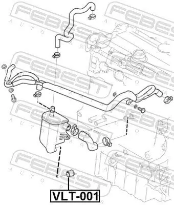 Schlauch, Kurbelgehäuseentlüftung unten FEBEST VLT-001 Bild Schlauch, Kurbelgehäuseentlüftung unten FEBEST VLT-001
