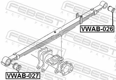 Lagerbuchse, Blattfeder FEBEST VWAB-027 Bild Lagerbuchse, Blattfeder FEBEST VWAB-027