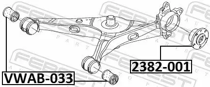 Lagerung, Lenker beidseitig Hinterachse FEBEST VWAB-033 Bild Lagerung, Lenker beidseitig Hinterachse FEBEST VWAB-033