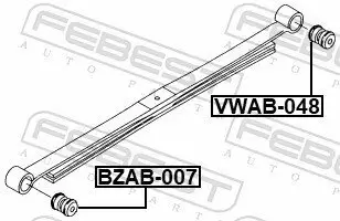 Lagerbuchse, Blattfeder FEBEST VWAB-048 Bild Lagerbuchse, Blattfeder FEBEST VWAB-048