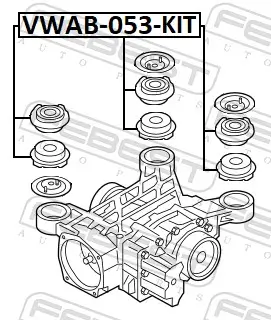 Lagerung, Differential FEBEST VWAB-053-KIT Bild Lagerung, Differential FEBEST VWAB-053-KIT