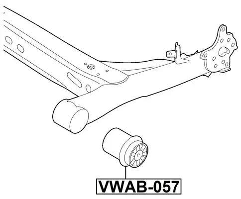 Lagerung, Achskörper Hinterachse FEBEST VWAB-057 Bild Lagerung, Achskörper Hinterachse FEBEST VWAB-057