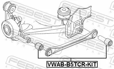 Reparatursatz, Querlenker Hinterachse FEBEST VWAB-B5TCR-KIT Bild Reparatursatz, Querlenker Hinterachse FEBEST VWAB-B5TCR-KIT